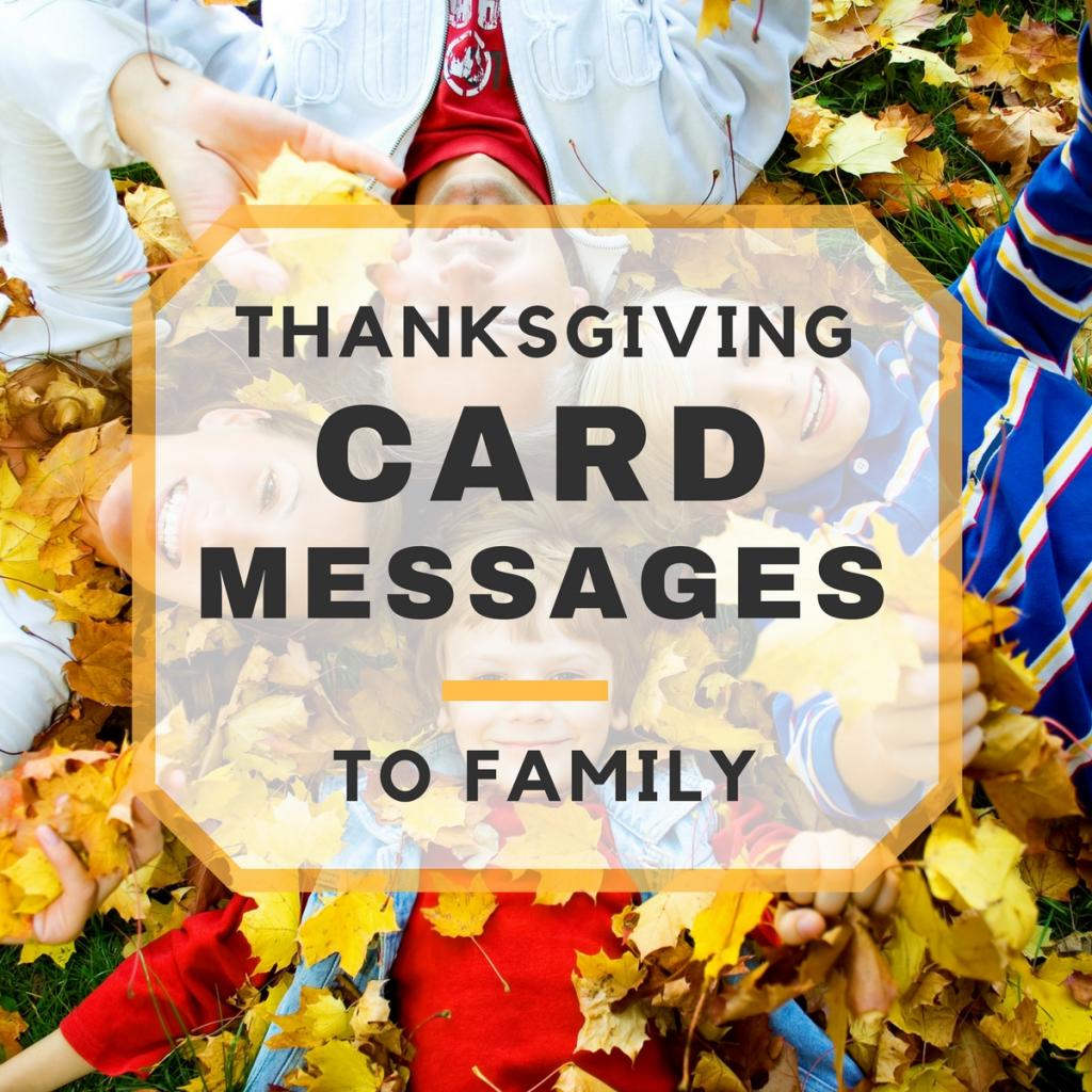 Happy Thanksgiving Card Messages to Family