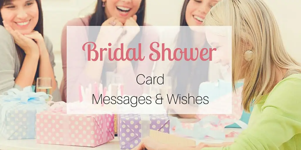 Bridal Shower Card Messages & Wishes