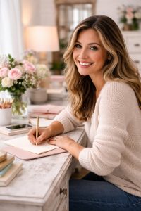 Man writing a Christmas letter.