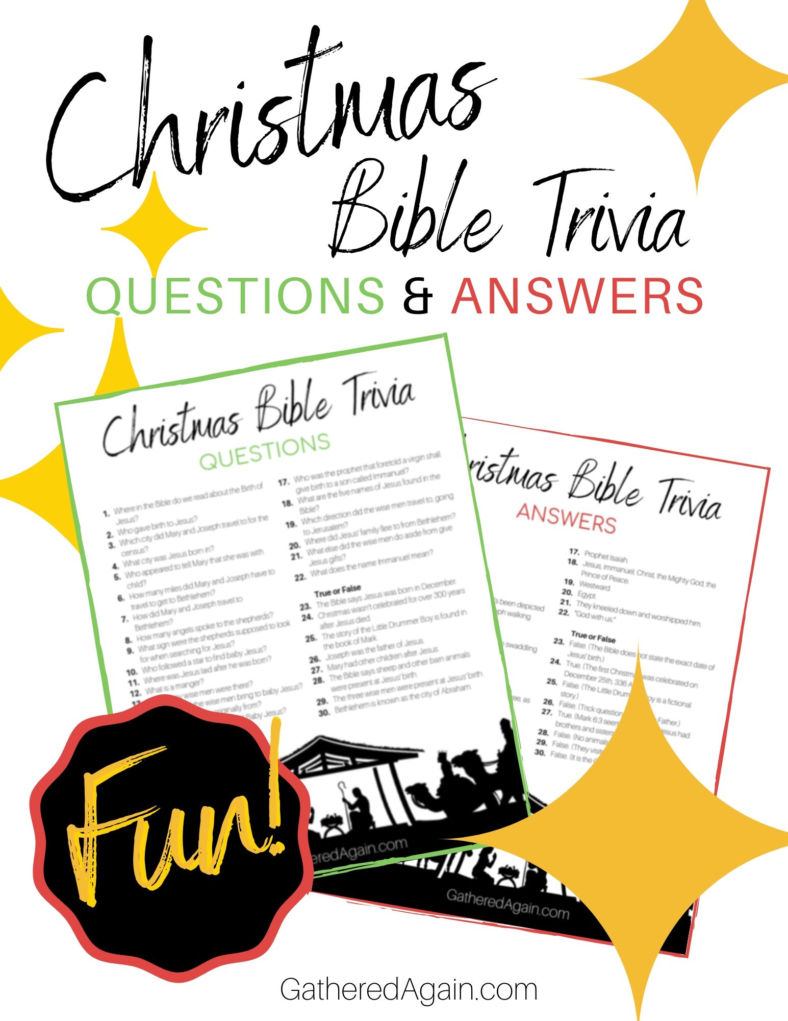 Christmas bible trivia