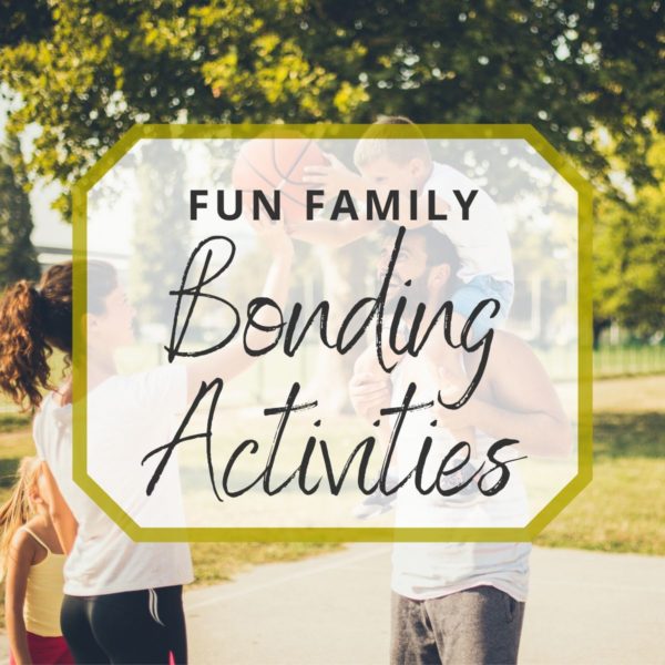 photo of a family bonding outside having fun with a basketball