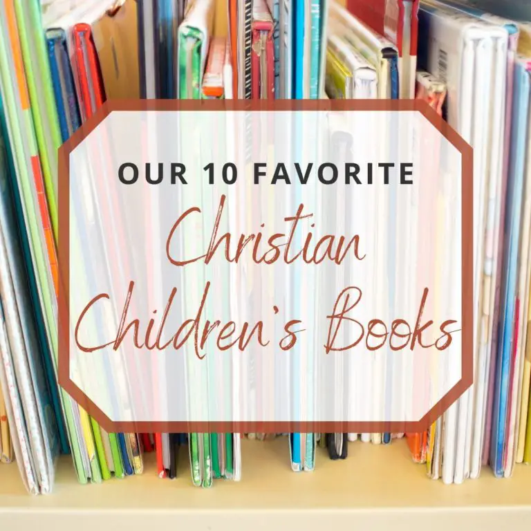christian children's books in a shelf