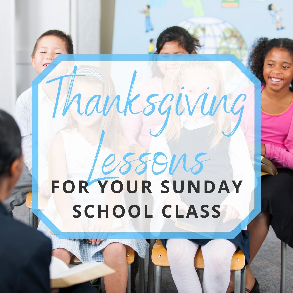 kids learning thanksgiving lessons during sunday school