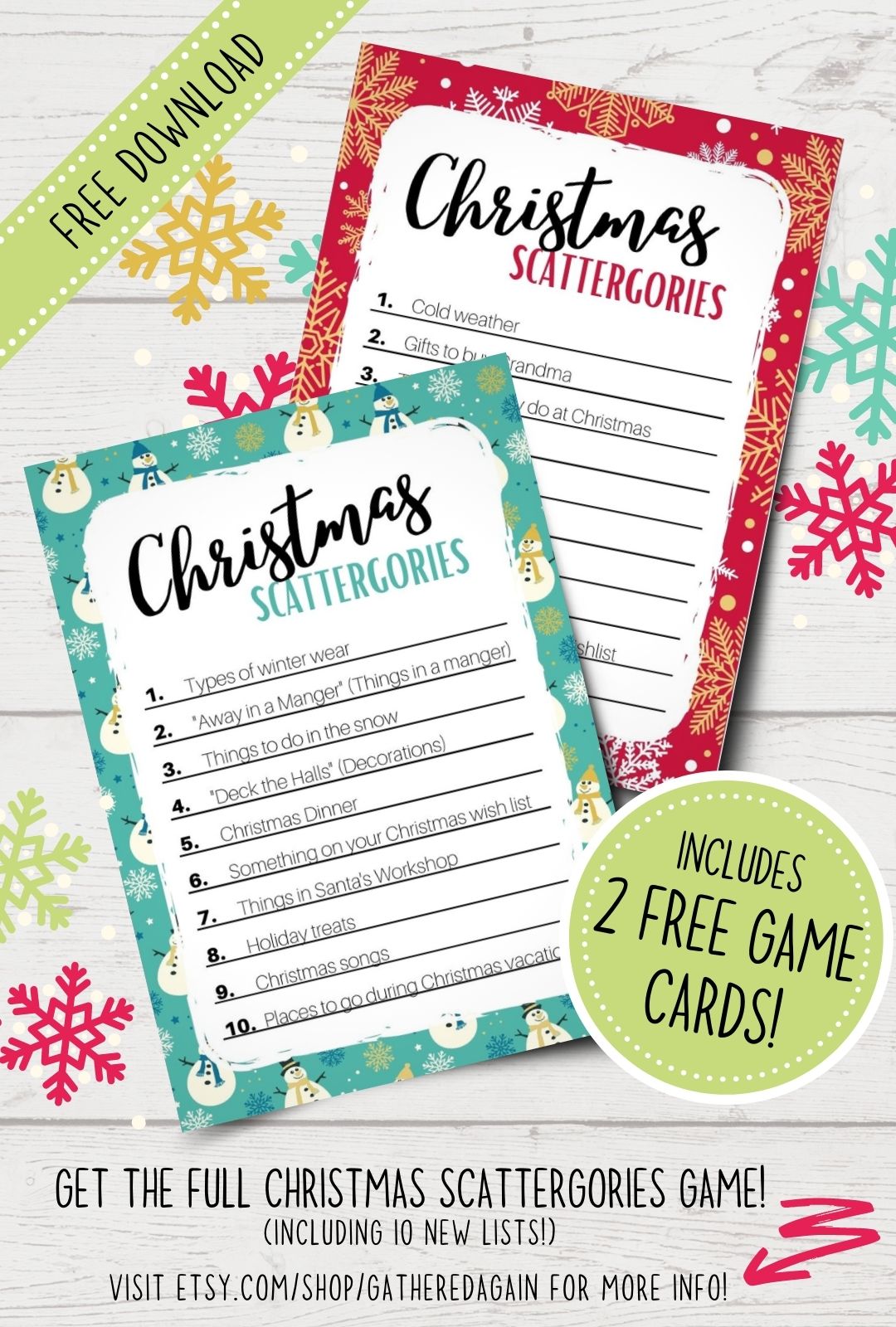 Free Printable Christmas Scattergories To Play This Holiday Season Free Printables 