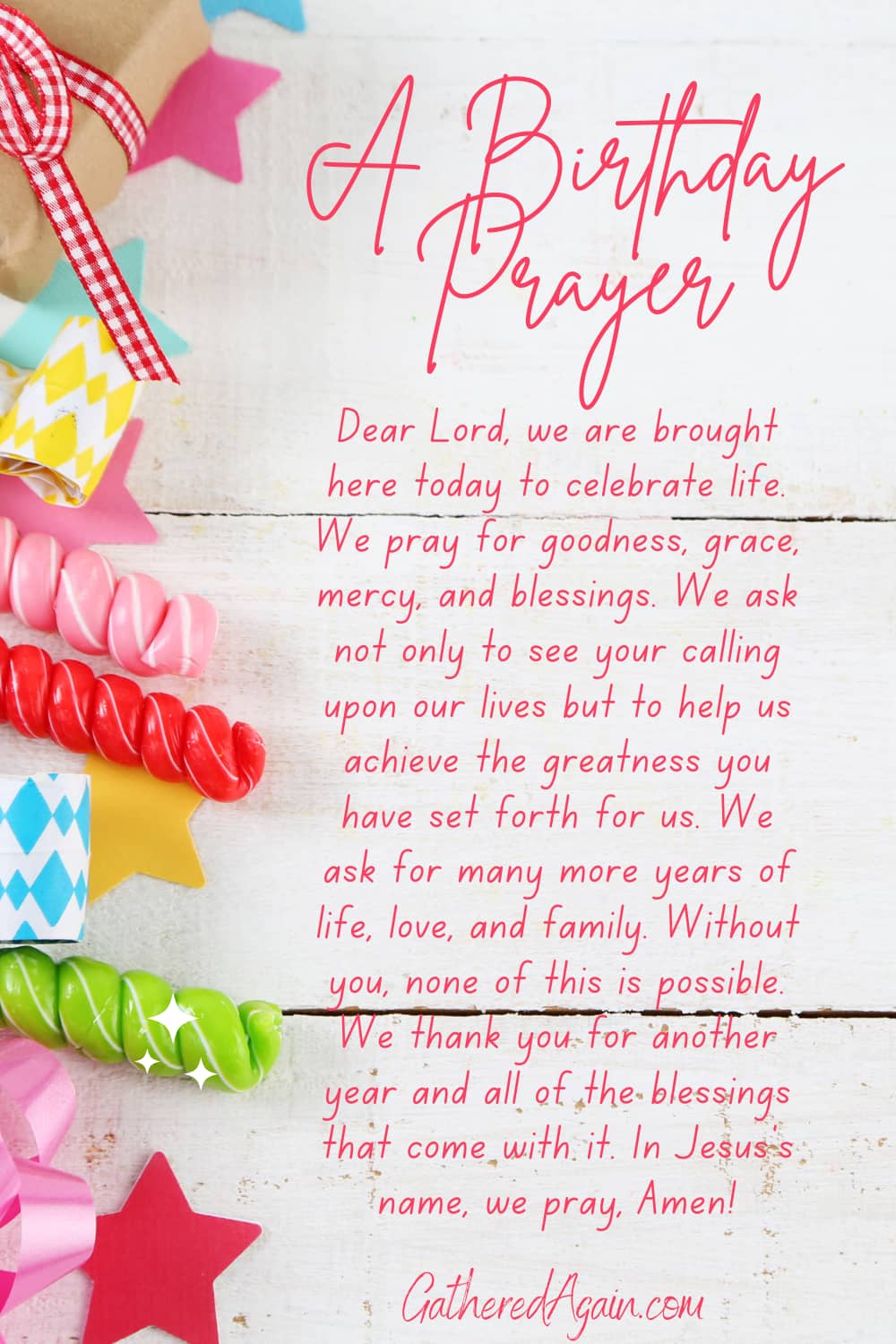 Opening Prayer Guide for Birthday Parties